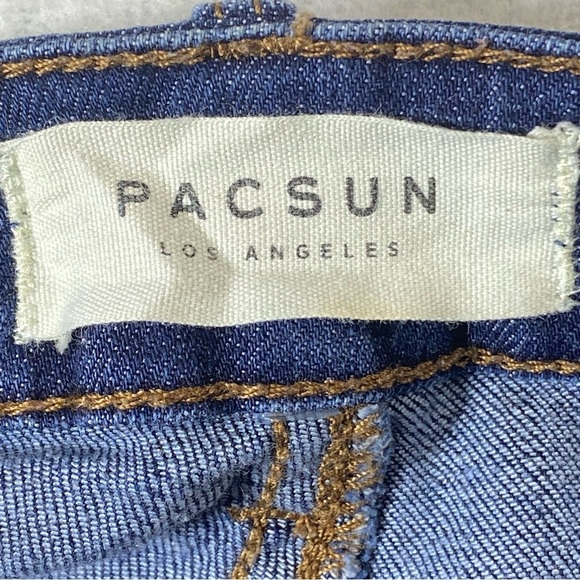 PACSUN Jeans Women's 29L Blue Mid Rise Skinniest Whiskering Stretch Casual Denim - Picture 4 of 13